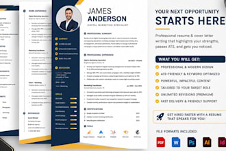 design, write, update and edit your resume or CV template