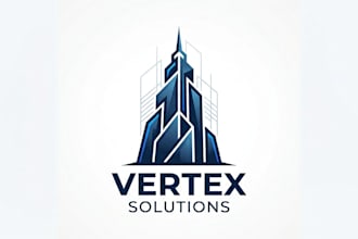 design a modern and powerful skyscraper logo for your brand