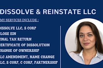 s corp, llc dissolution, reinstate llc, close ein, ownership change, dissolve