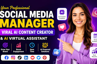 be your social media marketing manager ai content creator and virtual assistant