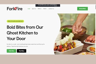 design meal prep shopify store catering websites food delivery store food store