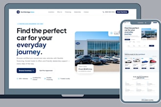 design car dealership website auto sales, used car, car listing website