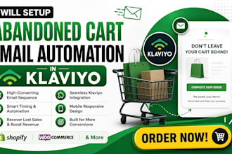 setup abandoned cart email automation in klaviyo