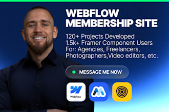 build a webflow membership website with memberstack and outseta
