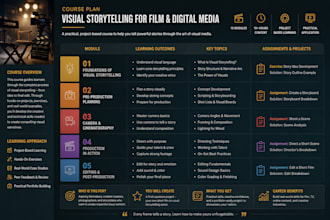 design creative media courses with projects, visual learning