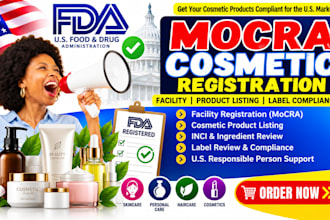 fda mocra cosmetic registration product listing label review fda compliance