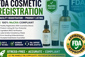 register your cosmetic products with fda mocra and complete product listing