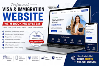 build visa application immigration consultancy website with booking