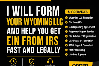 register US llc in wyoming and obtain ein for non US residents