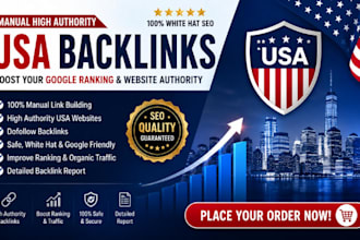 provide manual USA dofollow backlinks and professional seo link building