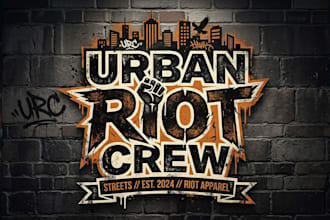 design a bold urban crew inspired logo for your brand