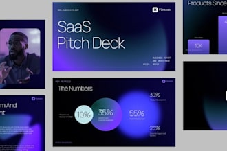 design product demo, sponsorship deck and pitch deck for saas and tech start up