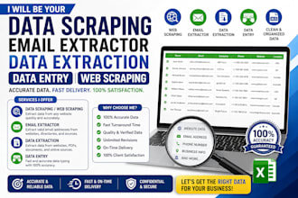 do email extractor, web scraping, data entry, data typing