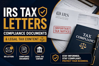 write irs tax letters, compliance documents, and legal tax content