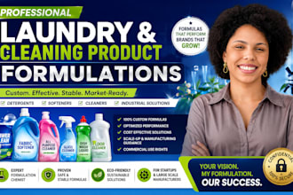 develop formulations for laundry detergent, fabric softener, and cleaning items
