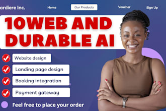 do 10web ai website, 10web wordpress website, durable, landing page, seo