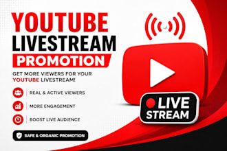 promote youtube live stream to targeted audience for increase live viewers