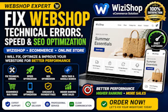 fix webshop technical errors SEO optimization and webshop issues