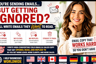 write compelling sales and cold email copywriting for outreach