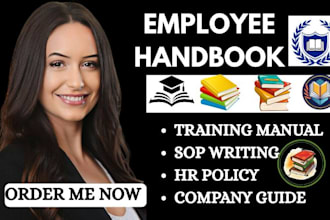 create employee handbook, training manual, sop, HR policy, and company guide