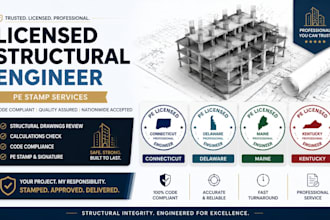 license structural engineer pe stamp for connecticut, delaware, maine, kentucky