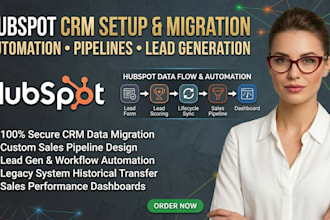 setup and migrate hubspot crm automation workflow pipeline and lead generation