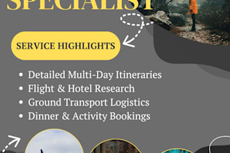 create a professional travel itinerary and manage global logistics