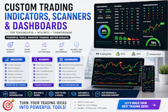 build trading dashboard, scanner and mtf indicator for tradingview, mt4, mt5