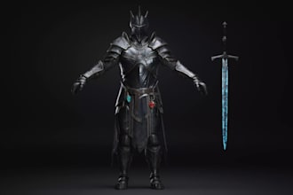 build unreal metahuman armor character,dark fantasy rpg model,ue rig, 8k texture