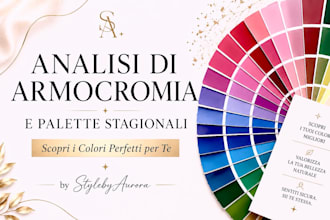 analisi del colore , armocromia , stagione cromatica palette