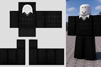 design custom high quality detailed roblox clothing shirts outfits pants r6 r15