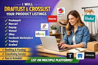draftlist, crosslist product listings on poshmark mercari depop vinted and more