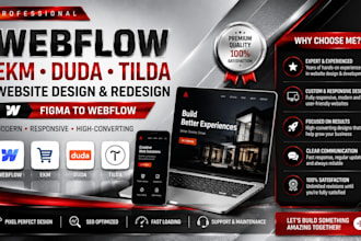 design develop webflow ekm duda tilda website redesign webflow figma to webflow