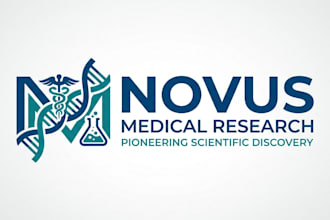design a professional medical research logo for your healthcare brand