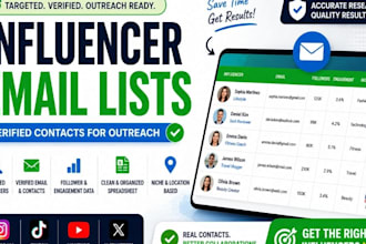 build targeted influencer email lists for outreach