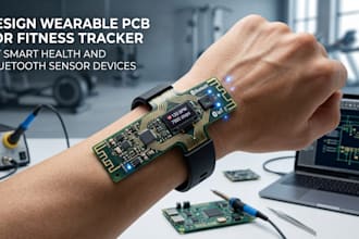 wearable pcb for fitness tracker iot smart health and bluetooth sensor devices