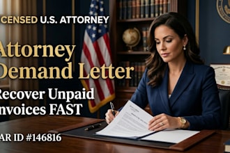 draft an attorney demand letter for unpaid invoices and disputes