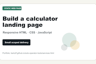 build a simple calculator landing page