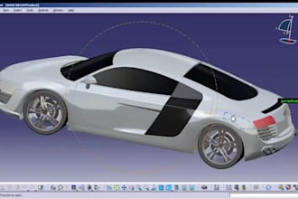 3d car modelling, fusion 360 car for 3d printing,  car body kit, automotive cad