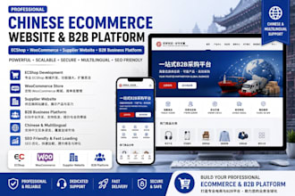 build chinese ecommerce website with ecshop, woocommerce website and b2b