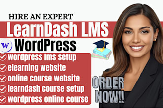 dev a complete learndash lms course with wordpress for online course creators