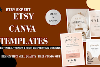 design editable etsy canva templates for digital products