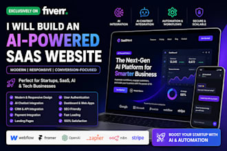 build an ai powered saas website or startup landing page