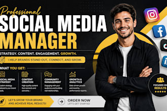 social media manager, social media post design, social media setup