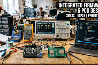 esp32 and stm32 firmware development, pcb design, circuit design and prototyping