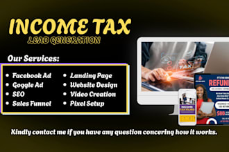 income tax leads income tax website finance website income tax logo preparation