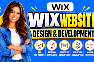 fix wix website, wix redesign, wix website design, wix development, wix website