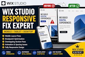 fix wix studio responsive issues, mobile and tablet layouts