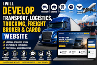 develop transport logistics trucking freight broker and cargo website