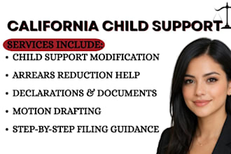 assist with california child support modification documents